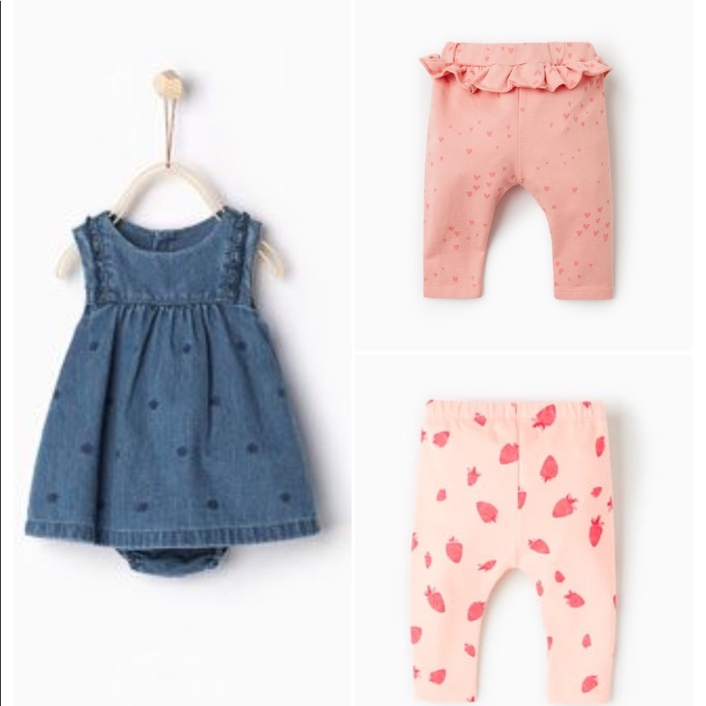 Zara baby New 3-pack Dress, 2 pants